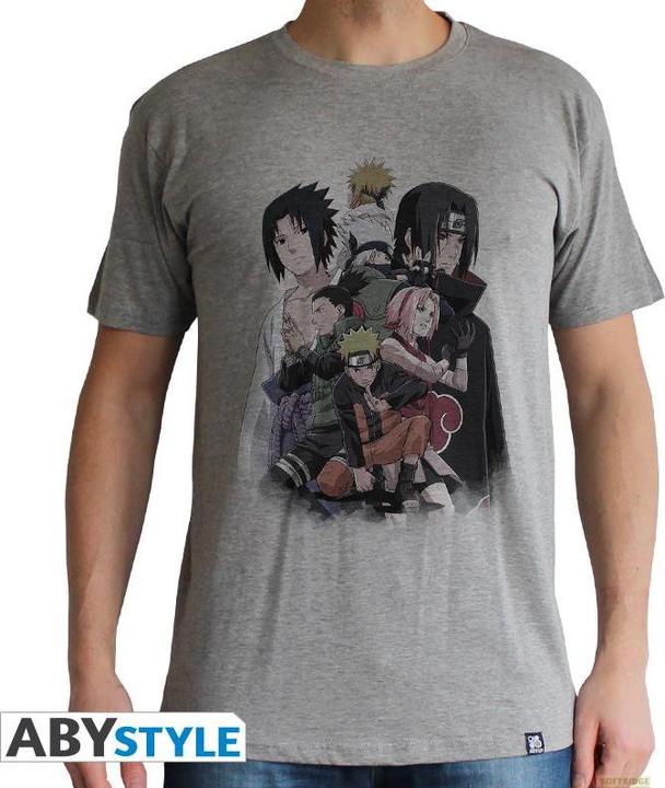 Produktbild ABYstyle NARUTO SHIPPUDEN - Tshirt Group man SS sport grey - basic (XL)
