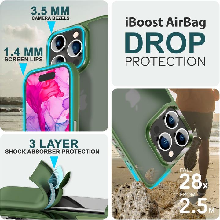 Immagine prodotto Nalia Manica ibrida opaca trasparente smerigliata (Apple iPhone 15 Pro)