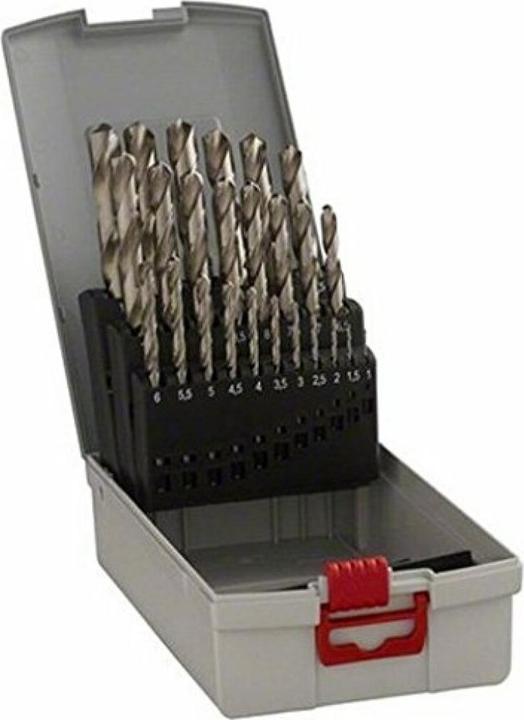 Image du produit Bosch Professional Zubehör Jeu de forets hélicoïdaux HSS PointTeQ, 25 pièces, ProBox, 1-13 mm (12,5 mm, 13 mm, 9,5 mm, 10 mm, 10,5 mm, 11 mm, 11,5 mm, 12 mm, 6,5 mm, 7 mm, 7,5 mm, 8 mm, 8,5 mm, 9 mm, 3,5 mm, 4 mm, 4,5 mm, 5 mm, 5,5 mm, 6 mm, 1 mm, 1,5 mm, 2 mm, 2,5 mm, 3 mm)