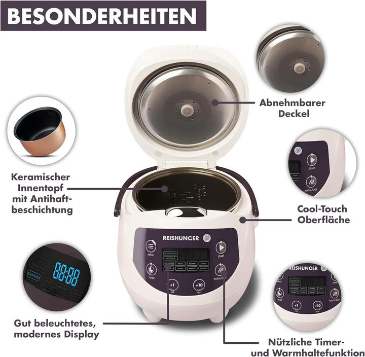 Image du produit Reishunger Digitaler Mini Reiskocher 542-MDRK-M