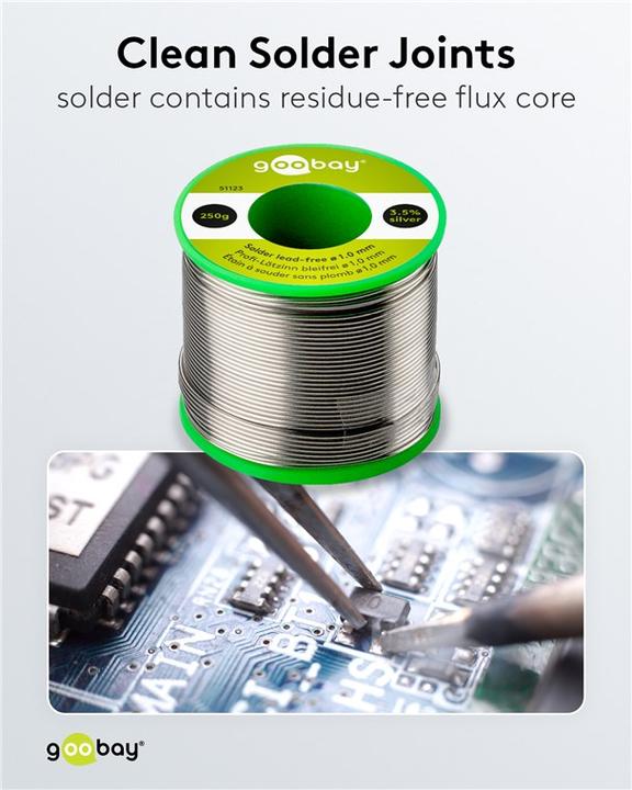 Productafbeelding Goobay Professioneel loodvrij soldeer, ø 1.0 mm, 250 g (Soldeer)