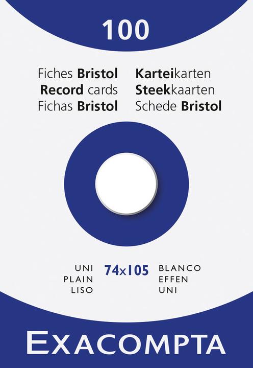 Immagine prodotto Exacompta Schede A7, vuote (A7, 205 g/m², 100 x)
