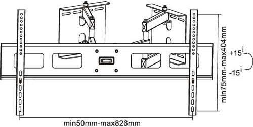 Image du produit InLine Support mural d'angle, 94-160cm (37-63 pouces) (Mur, 63", 60 kg)