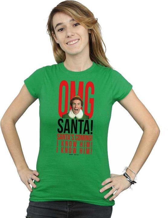 Image du produit Elf - T-shirt OMG SANTA KNOW HIM - Femme (XL)