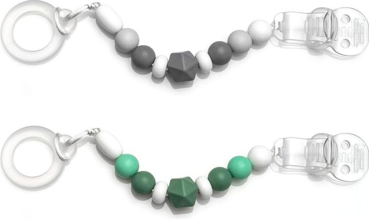 Immagine prodotto MiaMia Catene ciuccio Catena ciuccio con perline in silicone e anello in gomma incluso. (2 x)