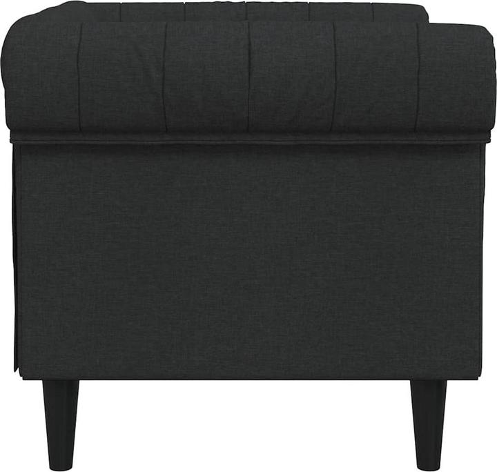 Productafbeelding VidaXL Chesterfield fauteuil gestoffeerde fauteuil loungestoel clubfauteuil zwarte stof