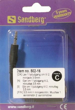 Produktbild Sandberg Mini Jack Splitter (Audio Splitter)