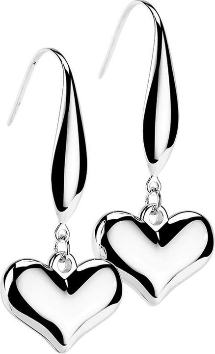 Actual product image Star Piercing Earring silver pendant heart (Titanium G23, without brass)