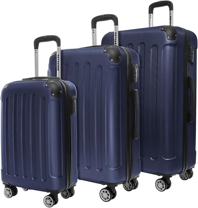 Produktbild Trvlmore 3-teiliges Hartschalen-Kofferset, TSA-Schloss, Teleskopgriff (110 l, Handgepäck (bis 50l), M (50 - 90l), L (90 - 115l))