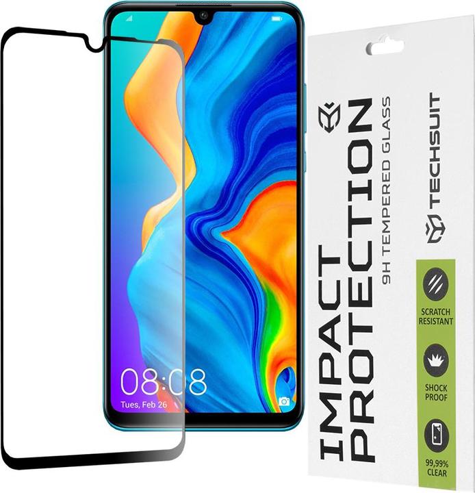 Image du produit Techsuit - 111D Full Cover / Full Glue Glass - Huawei P30 Lite / P30 Lite New Edition - Black (1 pièce(s), Huawei P30 Lite, Huawei P30 Lite New Edition)