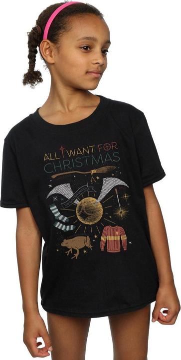 Image du produit - T-shirt ALL WANT FOR CHRISTMAS - Fille (152, 158)