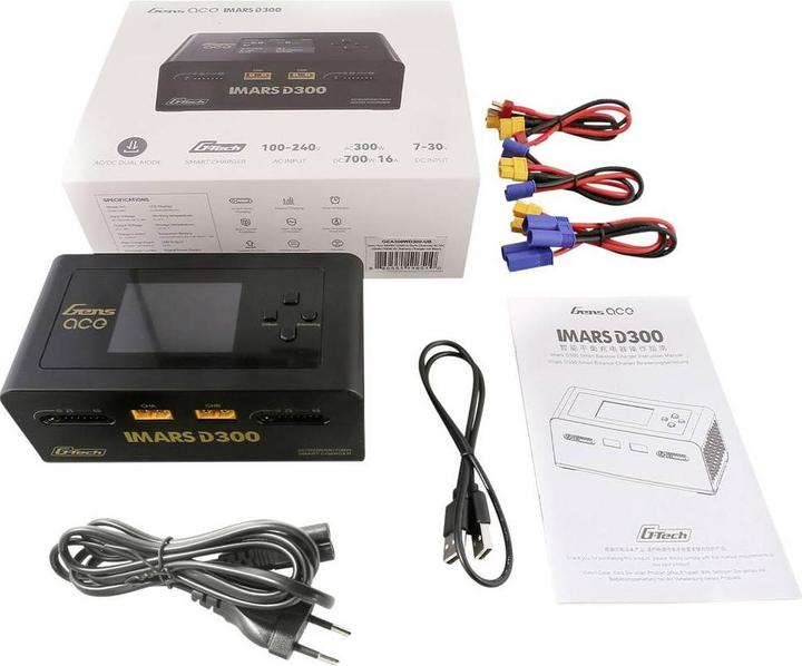 Immagine prodotto Gens Ace Caricabatterie RC IMARS D300 G-Tech Channel AC/DC 300W/700W UE Nero