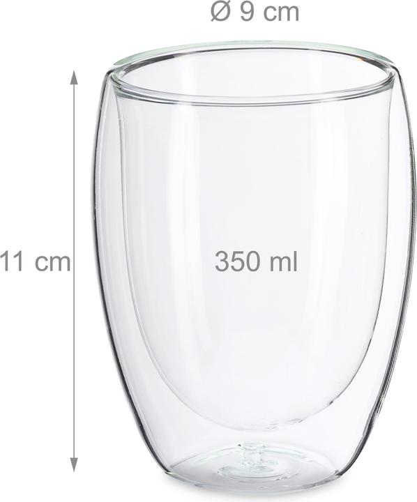Actual product image Relaxdays Latte macchiato mugs (350 ml, 2 x)