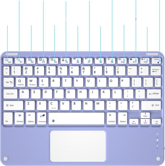 Image du produit Apfelkiste Etui en cuir avec clavier Bluetooth détachable + support pour crayon (QWERTY) - Noir (iPad Air 10.5, IPad 10.2 (2019/2020/2021), iPad Pro 10.5)