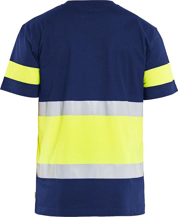 Image du produit Blakläder T-Shirt de signalisation bleu marine / jaune (XL)