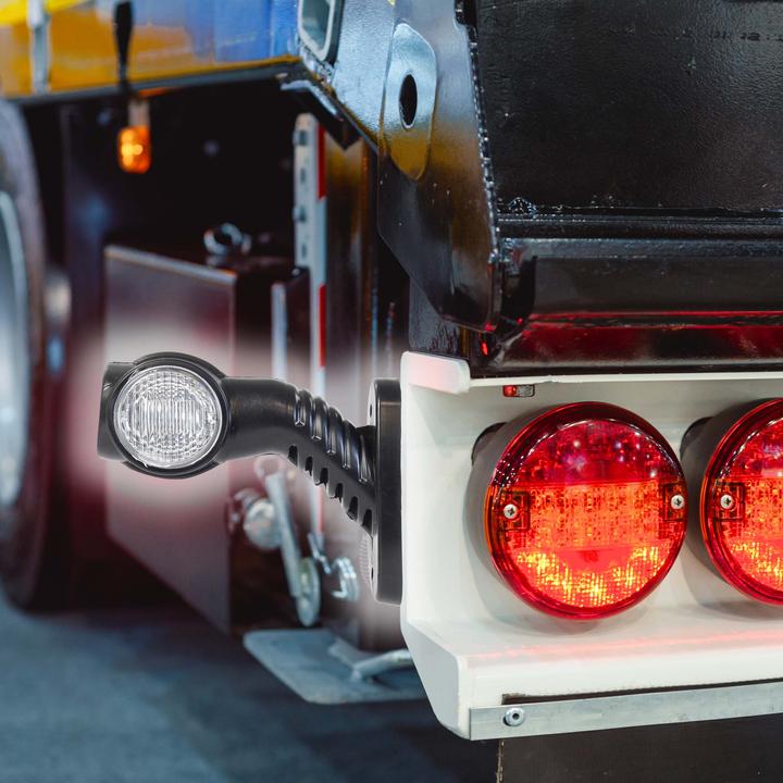 Immagine prodotto Wiltec 2x 4 luci laterali a 12V LED Luce d'ingombro rotonda per rimorchi Lampada di posizione per camion