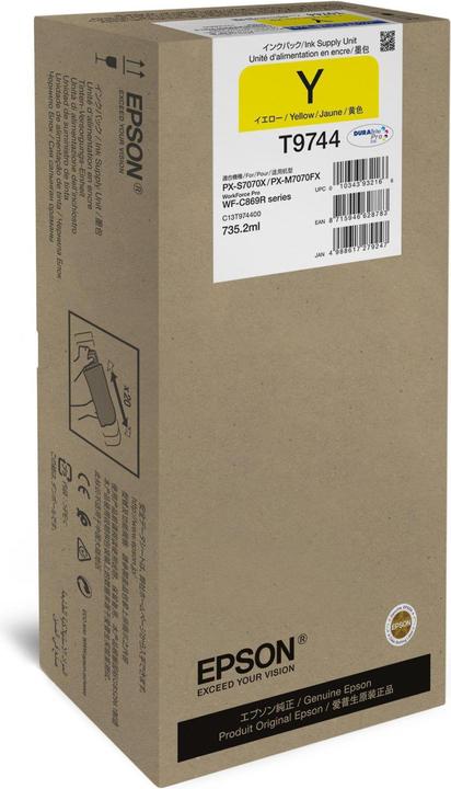 Image du produit Epson C13T97440N WF PRO Encre jaune XXL (Y)
