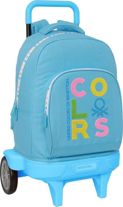 Produktbild Benetton Schulrucksack mit Rädern Spring Himmelsblau 33 X 45 X 22 cm