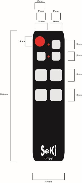 Actual product image Seki Easy (Universal remote control, Infrared)