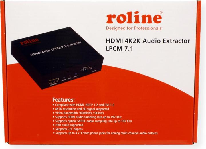 Produktbild Roline HDMI 4K2K Audio Extraktor LPCM 7.1