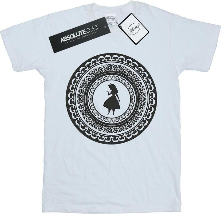 Actual product image Disney Womens/Ladies Alice In Wonderland Circle Cotton Boyfriend T-Shirt (L)