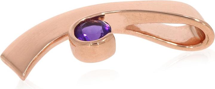 Actual product image Xen Pendant with 5 mm amethyst approx. 0.50 ct. rose gold plated (925 Sterling silver)