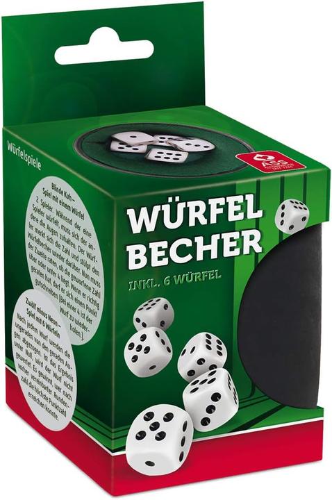 Image du produit ASS Altenburg Gobelet à dés en plastique 6 dés dans une boîte pliante