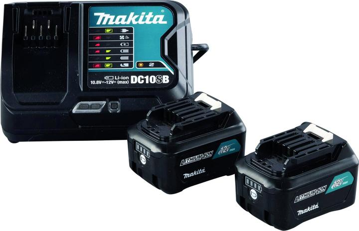 12 V max., 4.0 Ah, approx. 60 minutes charging time, 1x DC10SB quick charger, 2x BL1041B CXT rechargeable battery