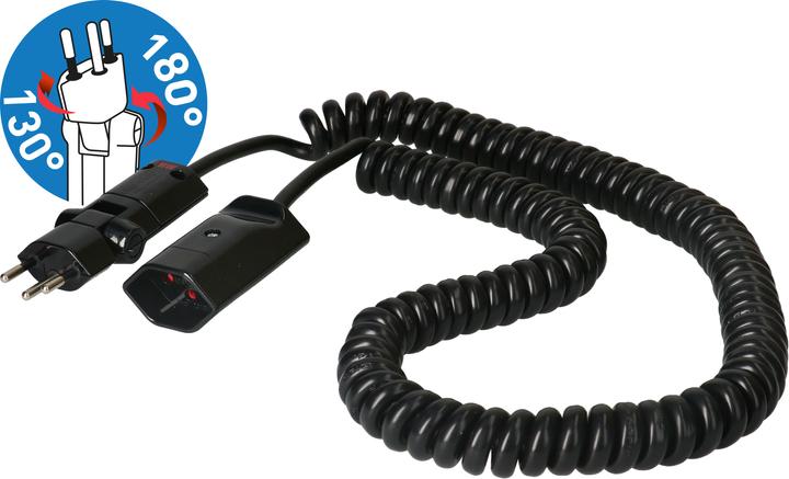 Actual product image Max Hauri clip-clap TD extension spiralised H05VV-F3G1.0 (3.50 m, Type 13, Type 12)