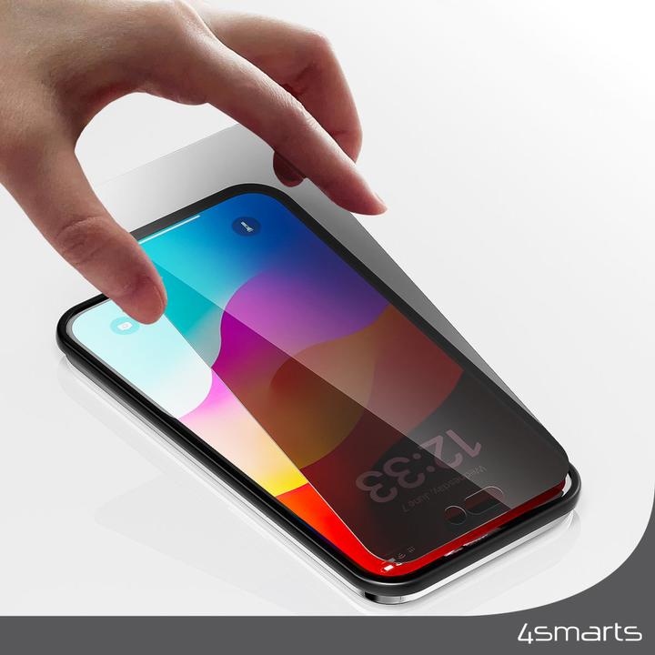 Actual product image 4smarts Second Glass Privacy with mounting frame for Apple iPhone 15 (1 Piece, Apple iPhone 15)