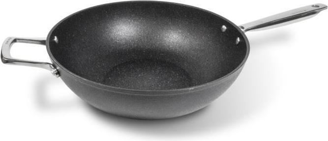 Moneta Padella Wok Sauté Armonia, rivestimento antiaderente e antigraffio, adatta a tutti i piani di (32 cm, Wok, Alluminio)