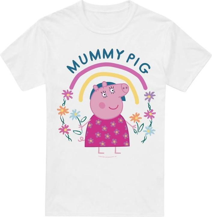 Immagine prodotto Peppa Pig Maglietta Mamma Pig Arcobaleno Floreale Uomo (S)