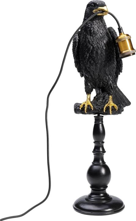 Produktbild Kare Design Tischleuchte Animal Sitting Crow Matt Schwarz (E27)