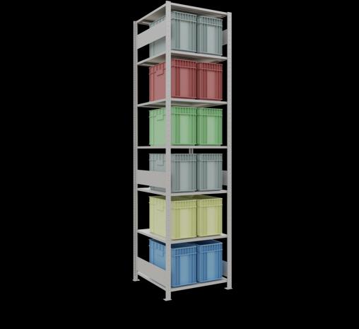 Immagine prodotto Schulte Lagertechnik Sistema di scaffalature di base senza viti MULTIplus150 con ripiani di lunghezza