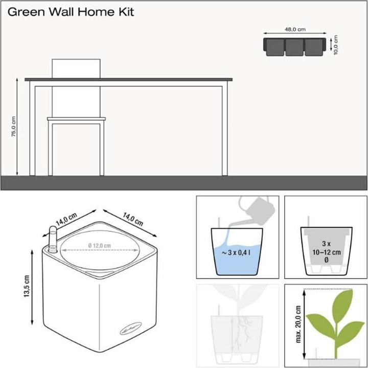 Immagine prodotto Lechuza Green Wall Home Kit (15 cm)