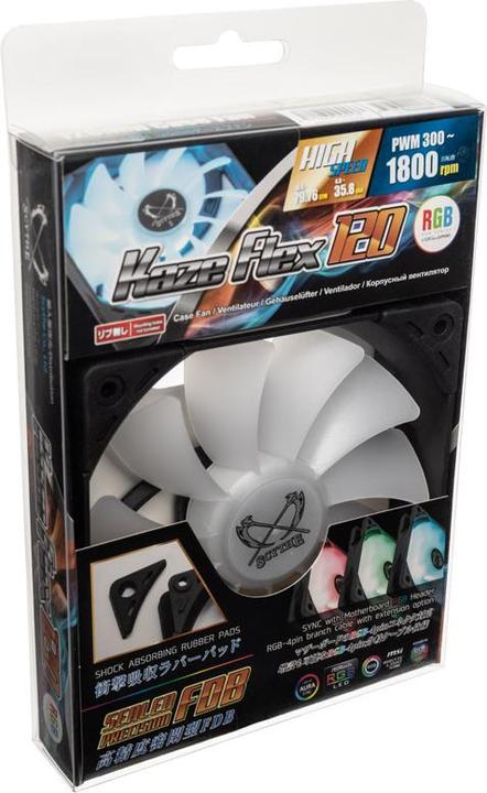 Immagine prodotto Scythe Ventola Kaze Flex RGB PWM, 300-1800 rpm (120 mm, 1 x)