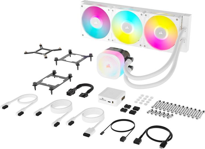 Actual product image Corsair iCUE LINK TITAN 360 RX RGB White AIO, 360mm Radiator, Liquid CPU Cooler