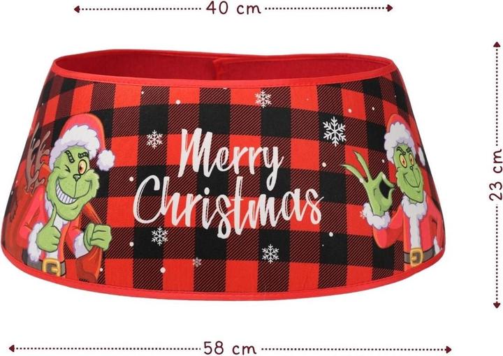 Actual product image Hermex Christmas tree skirt with Grinch motif Christmas tree stand collar Tree stand panelling (1 -part)