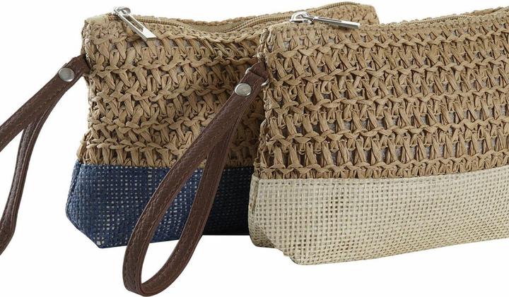 Actual product image DKD Home Decor Kulturbeutel Faser Gelb Blau Weiss Rot Beige 20 x 5 x 15 cm (4 Stücke)
