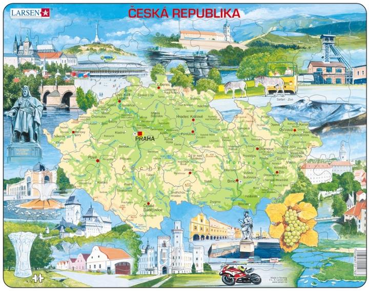 Actual product image Larsen Jigsaw - Czech Republic with landmarks (78 pieces)