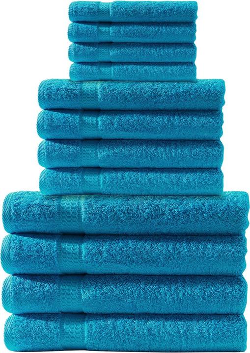 Immagine prodotto Casativo Set di asciugamani da 12 pezzi, 4 asciugamani per gli ospiti, 4 asciugamani per le mani e 4 (100 x 50 cm, 50 x 30 cm, 140 x 70 cm)