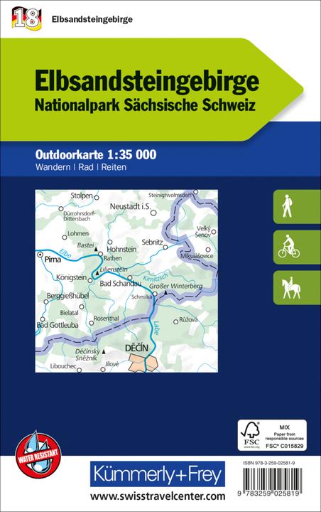 Actual product image Elbe Sandstone Mountains No. 18 Outdkte De