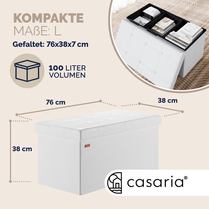 Produktbild Casaria Sitztruhe mit Stauraum (80 cm)