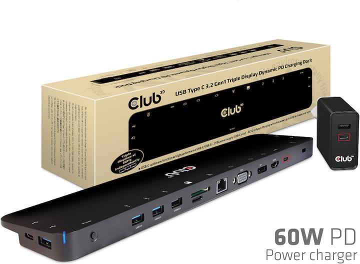 Produktbild Club 3D CSV-1564 (USB-C, 3 Ports)