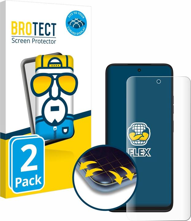 Produktbild BROTECT Fullscreen Schutzfolie Displayschutz Folie Klar Transparent (2 Stück, Motorola Moto G35)