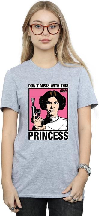 Image du produit Star Wars - T-shirt A NEW HOPE LEIA DON'T MESS WITH PRINCESS BOYFRIEND FIT - Femme (4XL)