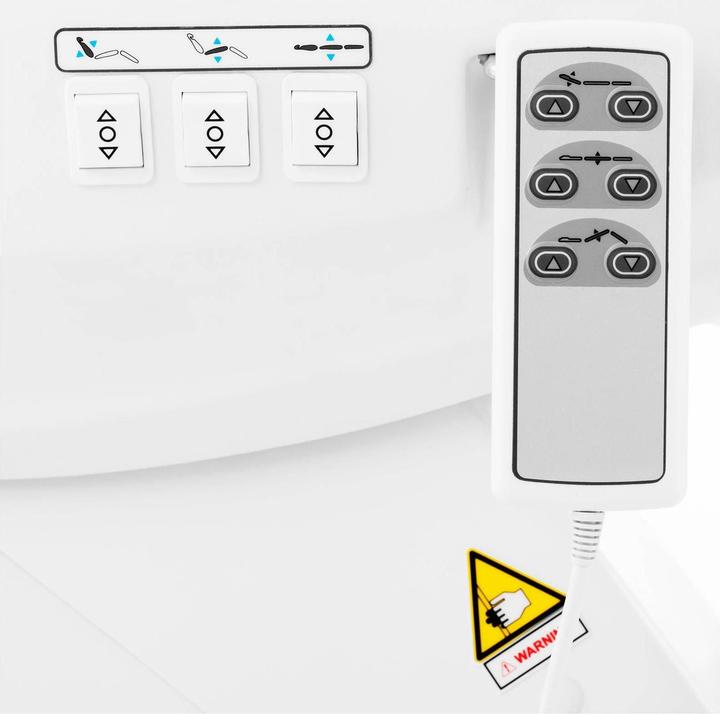 Produktbild Physa Fusspflegestuhl elektrisch Kosmetikstuhl weiss Kosmetikliege höhenverstellbar
