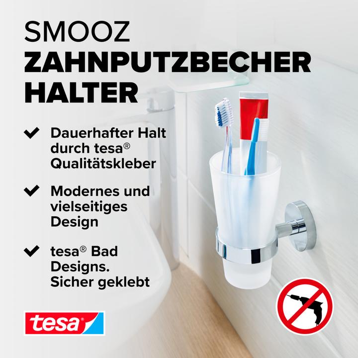 Image du produit tesa SMOOZ - Porte-verre à bouche (8.5 x 13.5 x 15.5 cm)