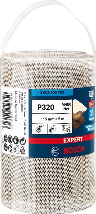 Produktbild Bosch Professional Zubehör EXPERT M480 Schleifnetzrolle, 115 mm, 5 m, G 320 (320)