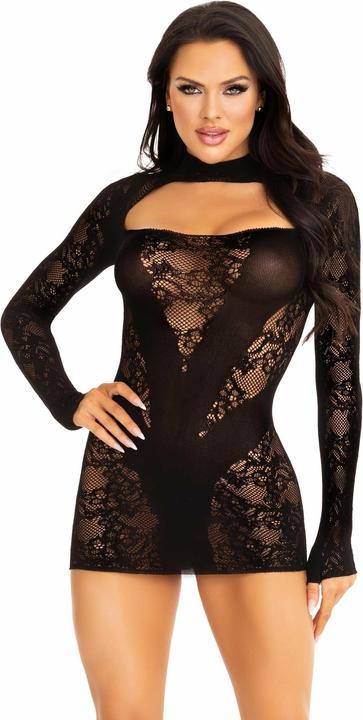Produktbild Leg Avenue Minikleid Mit Spitze Langarm Rot (One Size)